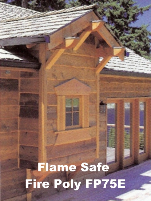 Clear exterior fire retardant for wood siding, soffits & timbers